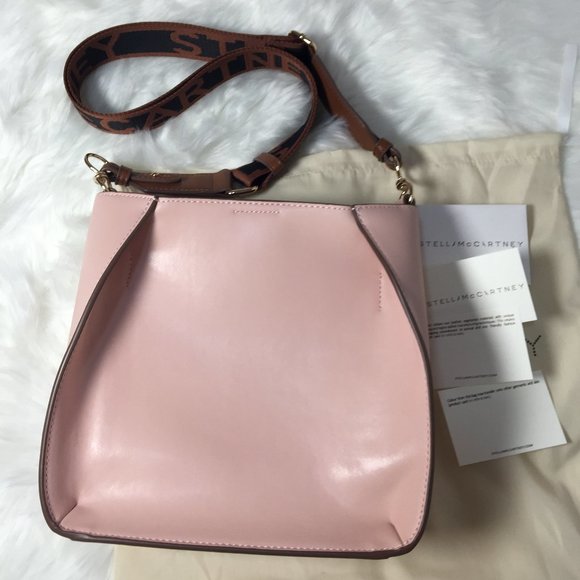 Stella McCartney Logo Crossbody Bag Pink - Picture 3 of 10